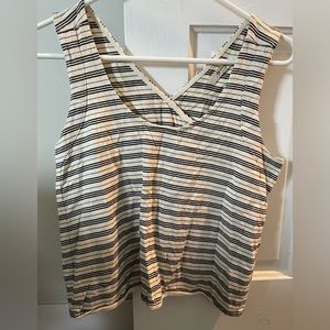 Madewell cream and black striped, cropped tank!